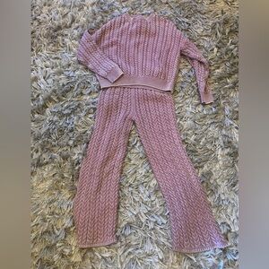 Zara Mauve Knit Sweater Set